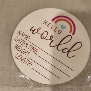 Baby Announcement Wooden Sign